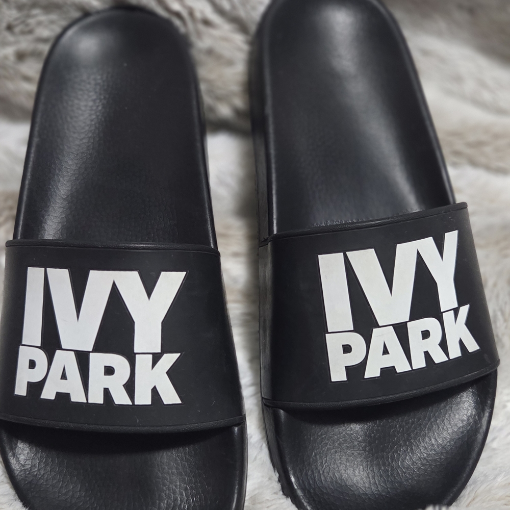 Ivy Park Black Slide Sandals